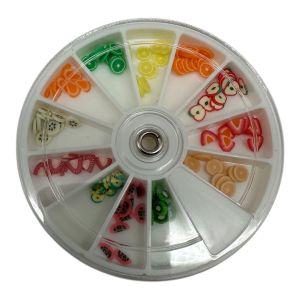 Nail Art Rondell Fimo - verschiedene Früchte